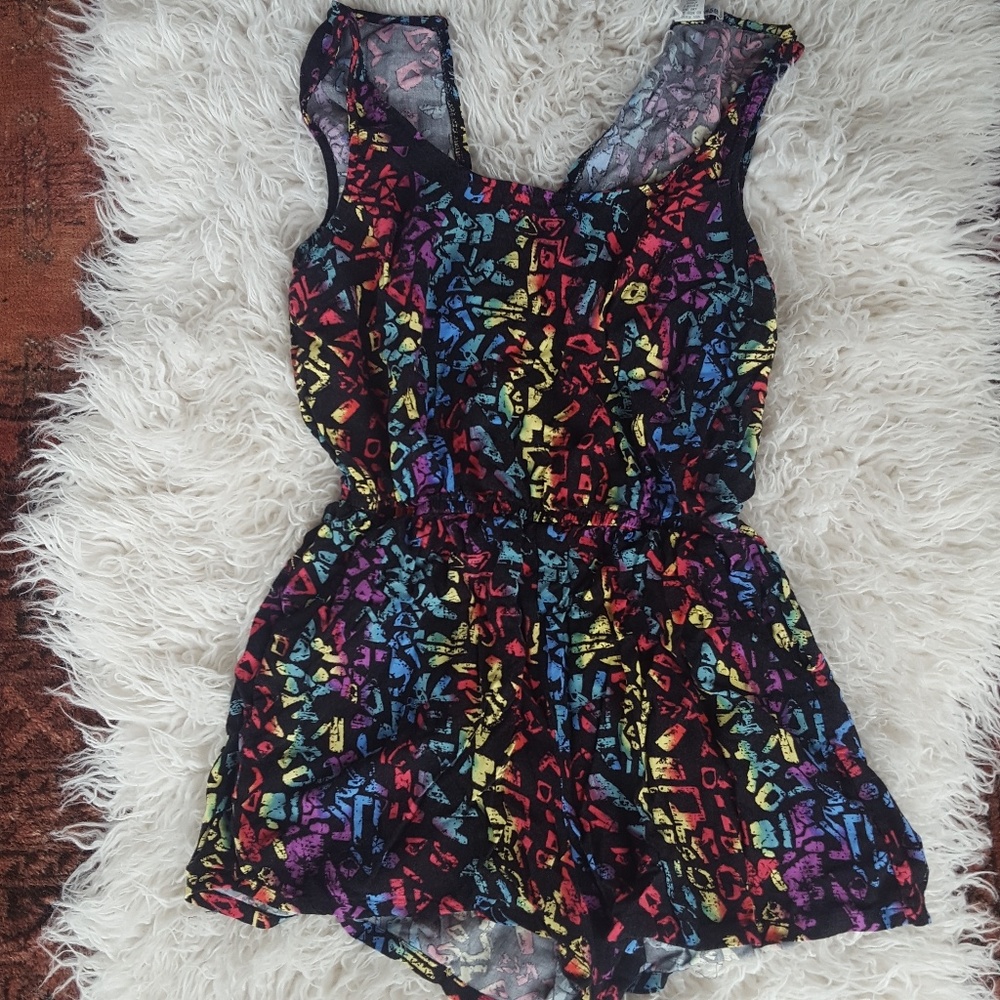 Vintage print Romper Charlotte Russe